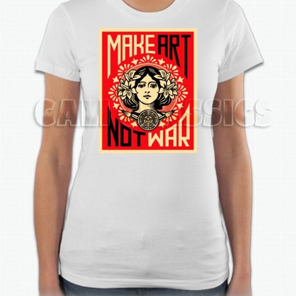 Cali Classics make art not war unisex tee